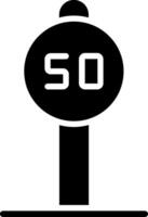 Speed Limit Glyph Icon Design vector