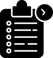 Task list Glyph Icon Design vector