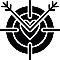 Target Glyph Icon Design vector