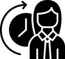 Working hours Glyph Icon Design vector