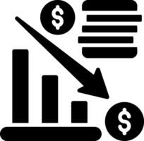 Loss Glyph Icon Design vector