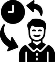Time management Glyph Icon Design vector