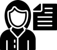 Document Glyph Icon Design vector