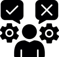 Decision Making Glyph Icon Design vector