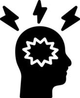 Nervous Breakdown Glyph Icon Design vector
