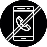 No Phone Glyph Icon Design vector