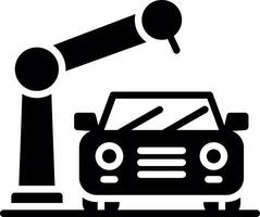 Car Manufacturing Glyph Icon Design vector