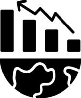 Global Market Glyph Icon Design vector