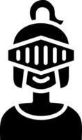 Knight Glyph Icon Design vector