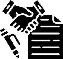 Agreement Glyph Icon Design vector