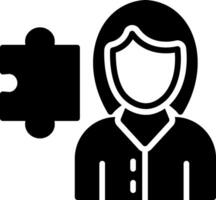 Puzzle Glyph Icon Design vector