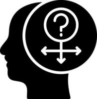 Decision making Glyph Icon Design vector