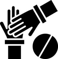 Do not touch Glyph Icon Design vector