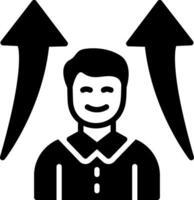 Growth Glyph Icon Design vector