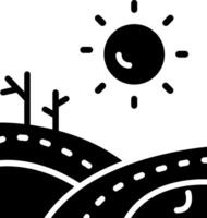 Field Glyph Icon Design vector