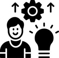 Skills Glyph Icon Design vector