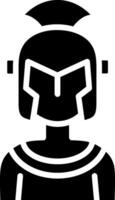 Gladiator Glyph Icon Design vector