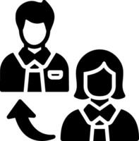 Change Management Glyph Icon Design vector