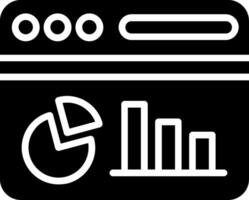 Statistics Glyph Icon Design vector