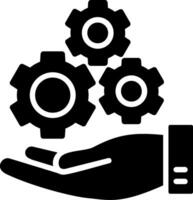 Technical Support Glyph Icon Design vector