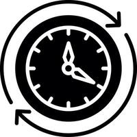 Overtime Glyph Icon Design vector
