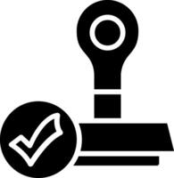 Validation Glyph Icon Design vector
