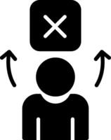 Wrong Glyph Icon Design vector