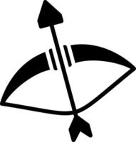 Ninja Bow Glyph Icon Design vector
