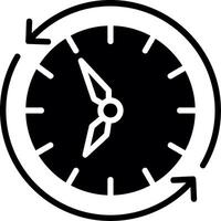 Refresh time Glyph Icon Design vector