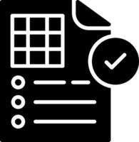 Validation Glyph Icon Design vector