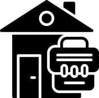 Work From Home Glyph Icon Design vector