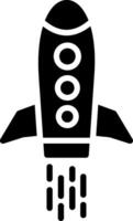 Rocket Glyph Icon Design vector