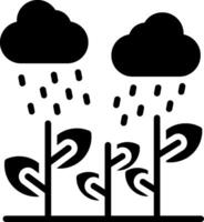 Rain Glyph Icon Design vector