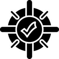 Target Glyph Icon Design vector