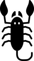 Scorpion Glyph Icon Design vector