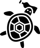 Turtle Glyph Icon Design vector