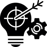 Aimless Glyph Icon Design vector