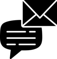 Mail Glyph Icon Design vector