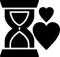 Sand clock Glyph Icon Design vector