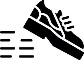 Running Glyph Icon Design vector