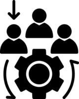 Selection Process Glyph Icon Design vector