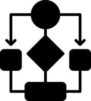 Data Flow Glyph Icon Design vector