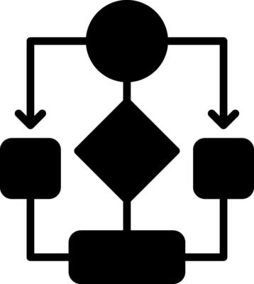 Data Flow Glyph Icon Design