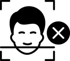Face Detection Glyph Icon Design vector