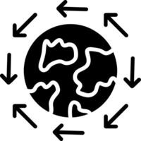 Global direction Glyph Icon Design vector