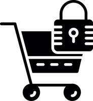 Lockout Glyph Icon Design vector