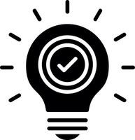 Solution Glyph Icon Design vector
