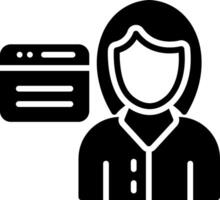 Web Page Glyph Icon Design vector