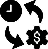 Efficiency Glyph Icon Design vector