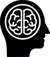 Head Glyph Icon Design vector